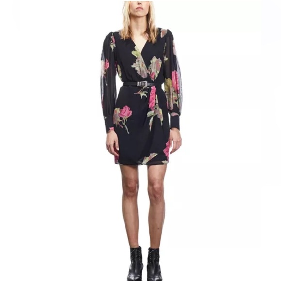 The Kooples - Rose Surplus Neck Mini Dress - Picture 3 of 13
